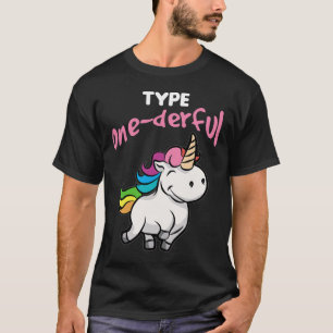 Type Onederful Diabetic Diabetes Awareness Unicorn T-Shirt