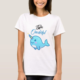 Type Onederful Narwhal Funny Type 1 Diabetes Aware T-Shirt