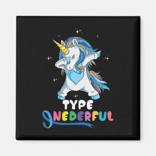 Type Onederful Unicorn Dub Type 1 Diabetes Awarene Magnet