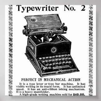 TYPE WRITER POSTER