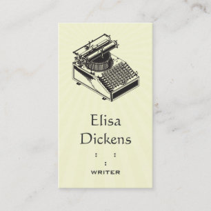Type Writing Machine Burst Business Card