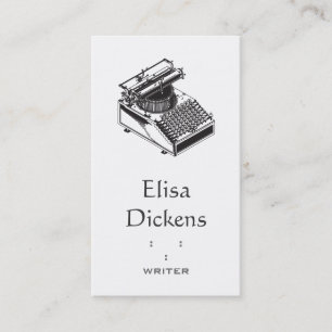 Type Writing Machine Business Card
