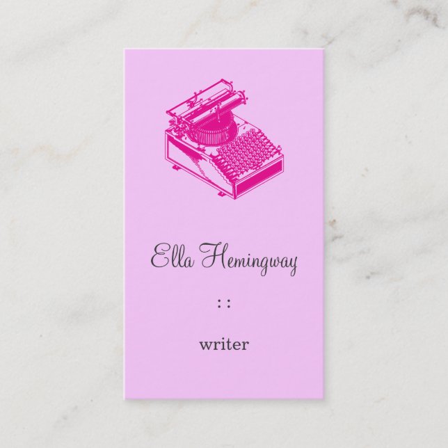 Type Writing Machine Business Card (Front)
