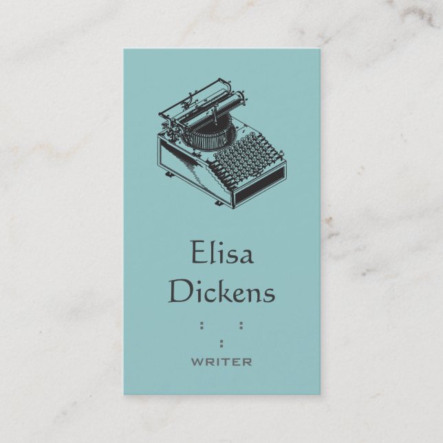 Type Writing Machine Business Card (Front)