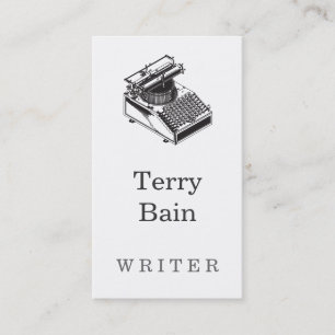Type Writing Machine Business Card