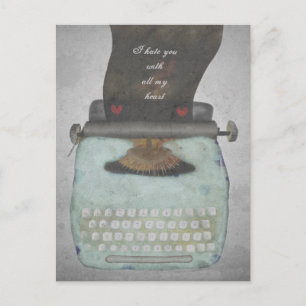 Type your own message vintage typewriter postcard