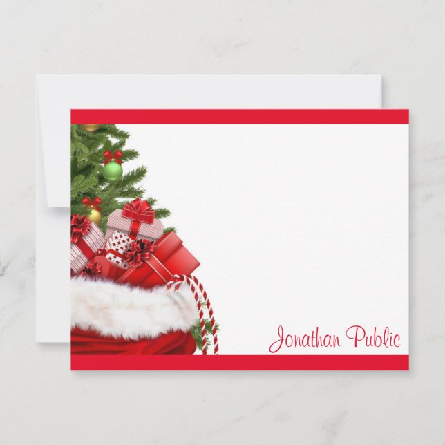 Typed Monogram Christmas Template Personalised (Front)