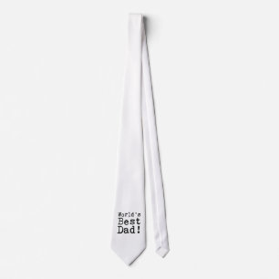 Typed World's Best Dad Tie