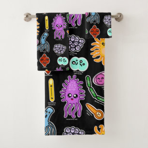 Types Of Bacteria Bath Towel Set