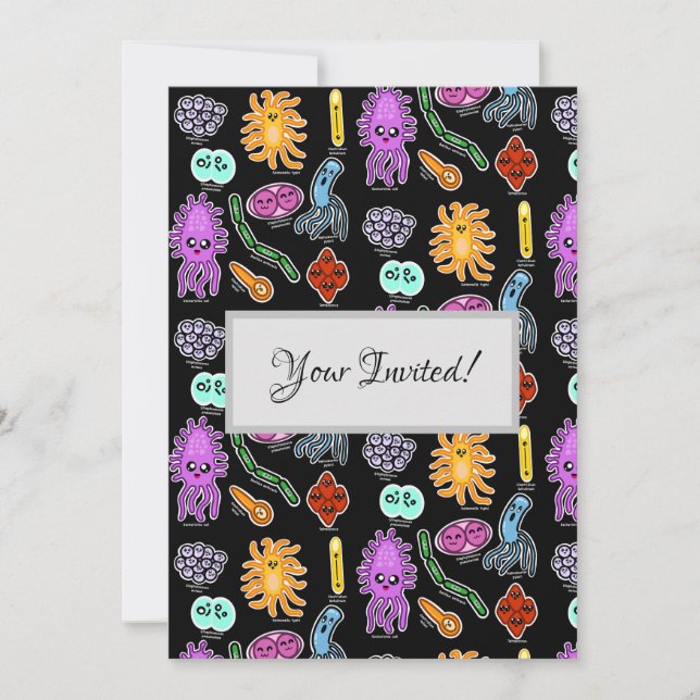 Types Of Bacteria Invitation (Front)