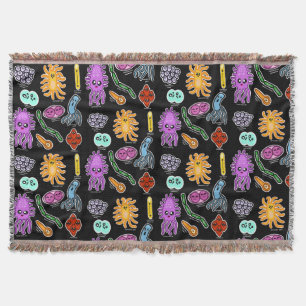 Types Of Bacteria Throw Blanket