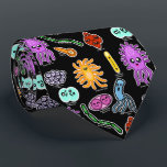 Types Of Bacteria Tie<br><div class="desc">Get to know ten kawaii bacterias with this nerdy science design. This would make the perfect gift for those who work in the lab,  like a microbiologist or lab technician. So if you love science or know someone who does get this bacteria gift for them!</div>