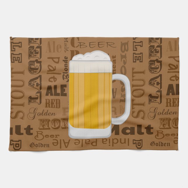 Types of Beer Series Print 1 Tea Towel (Horizontal)