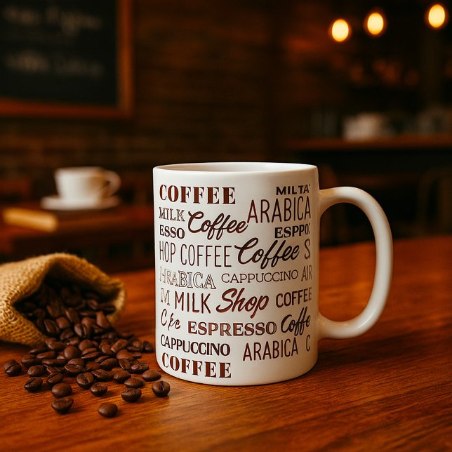 Types Of Coffee Drinks Mug (Creator Uploaded)