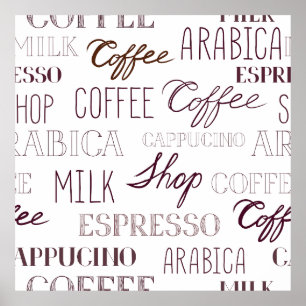 Types Of Coffee Drinks Poster