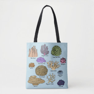 Types Of Coral Tote Bag