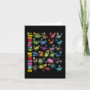 Types Of Dinosaurs Alphabet A-z Abc Dino Identific Card