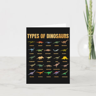 Types Of Dinosaurs - Dino Identification - Rex Din Card