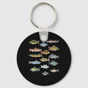 Types Of Freshwater Fish Fishing Key Ring