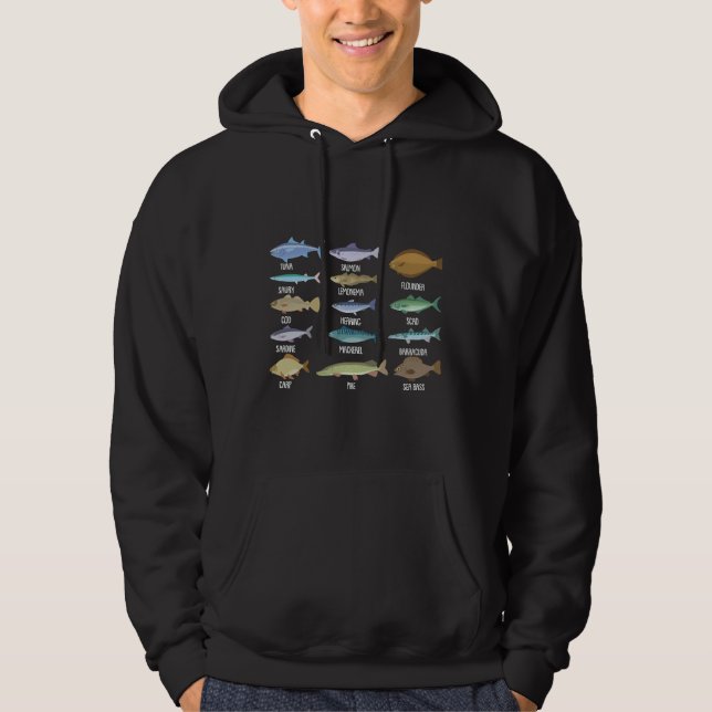 Types Of Freshwater Fish Hoodie (Front)