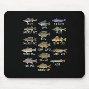 Types Of Freshwater Fish Species Biology Fishing Mouse Pad