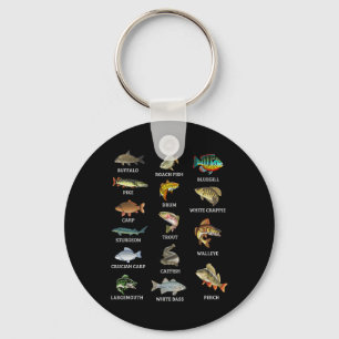 Types Of Freshwater Fish Species Fishing Fisherman Key Ring