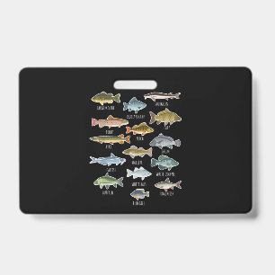 Types Of Freshwater Fish Species Fishing ID Badge