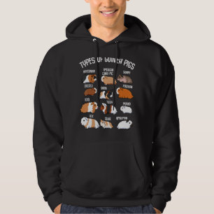 Types Of Guinea Pigs Household Pet Animal Rodent F Hoodie