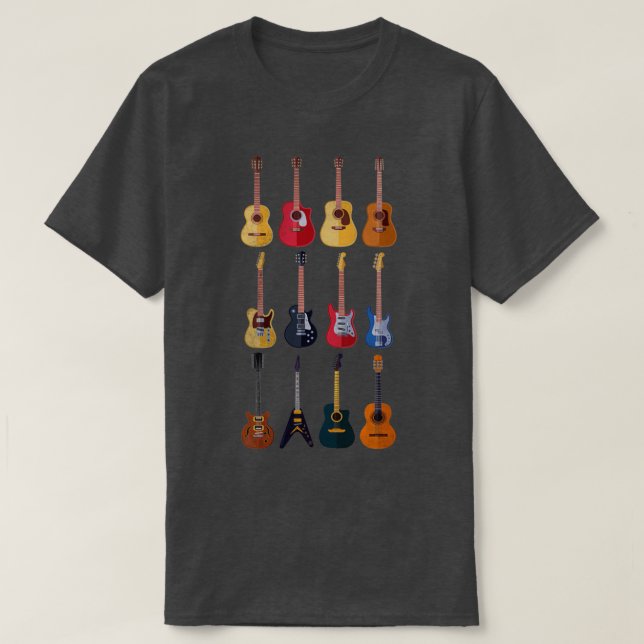 Types of guitars T-Shirt (Design Front)