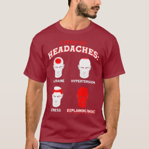 Types Of Headaches Explaining Basic Economics T-Shirt