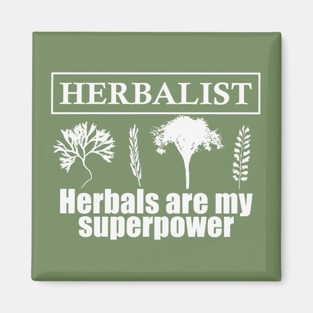 Types of herbals herbalist magnet (Front)