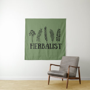 Types of herbals herbalist tapestry