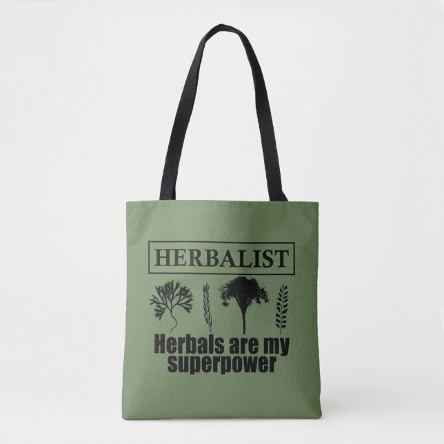 Types of herbals herbalist tote bag (Front)