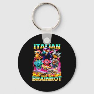 Types Of Italian Brainrot Meme Character Hand Draw Key Ring