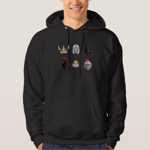 Types of Medieval Helmets Knight Armors of the Mid Hoodie
