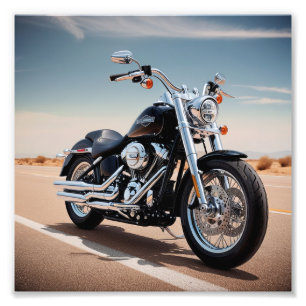 Types of ordinary motorcycles and bicycles photo print