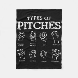 Types Of Pitches Softll Sell Team Sport Fleece Blanket