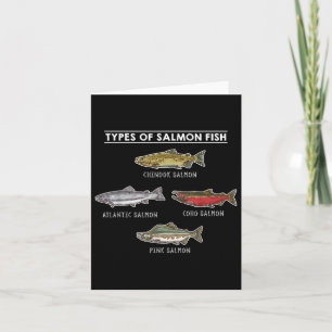 Types Of Salmon Fish For Salmon Fishing Card