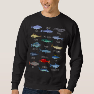 Types Of Saltwater Fish Fish Species Biology Fishi Sweatshirt