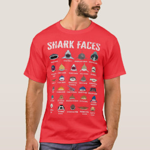 Types Of Shark Faces T-Shirt
