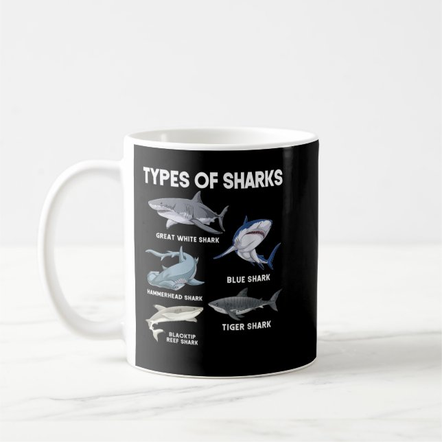 Types of Sharks  Coffee Mug (Left)