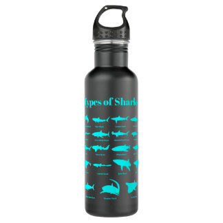 Types Of Sharks Shark Identification Pullover  710 Ml Water Bottle