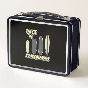 Types Of Skateboards Skateboarder Skateboarding Metal Lunch Box