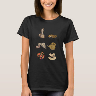 Types of Snake Species Educational Chart Snake Lov T-Shirt