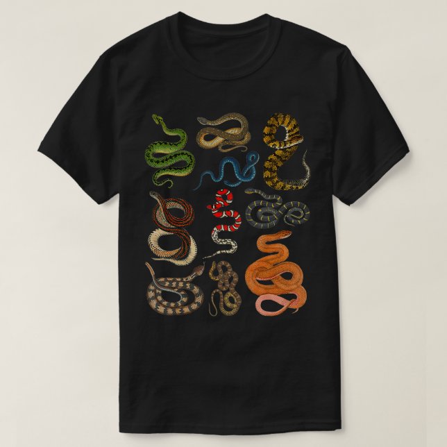 Types Of Snakes Herpetologist Educational Kids Boy T-Shirt (Design Front)