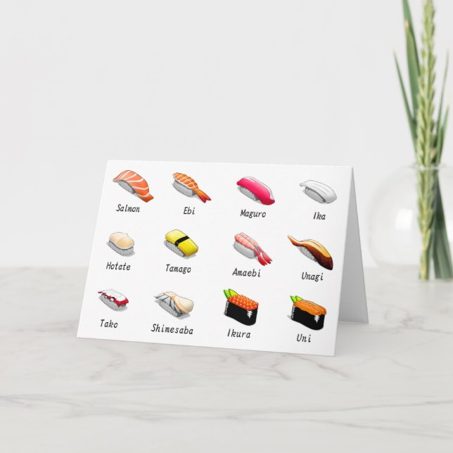 Types Of Sushi Card (Front)