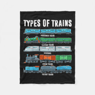 Types Of Trains Shirt Toddler Boy Locomotive Son B Fleece Blanket