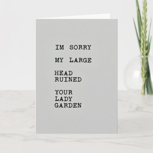 Typewriter Apology Card (Front)