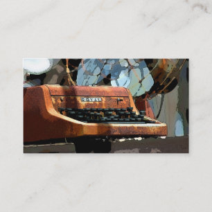 typewriter business card