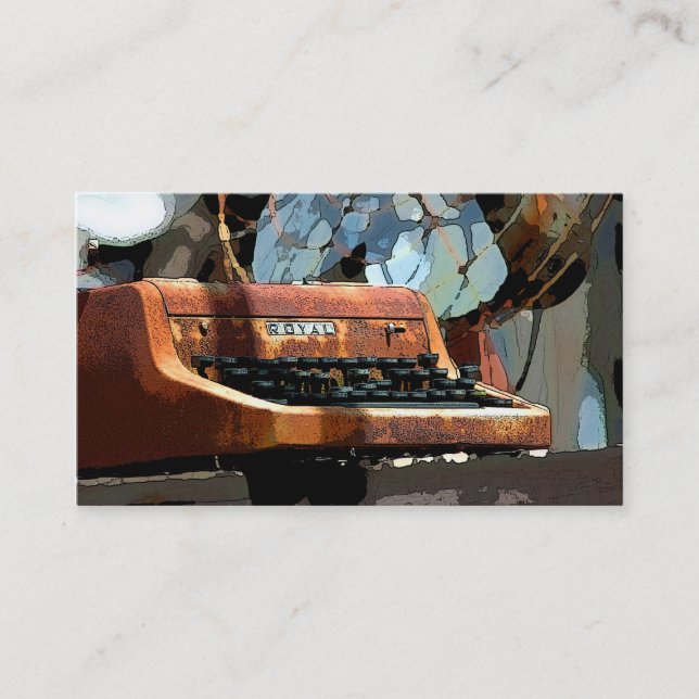 typewriter business card (Front)